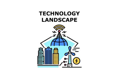 Technology landscape icon vector illustration (1790514)