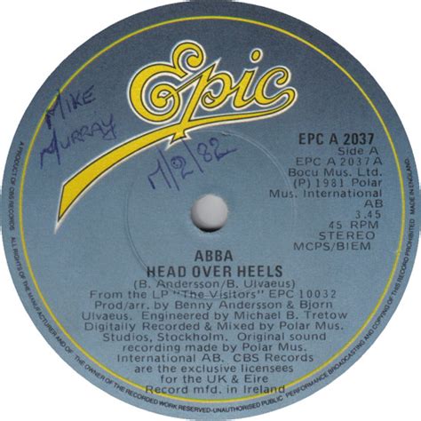 ABBA - Head Over Heels (1982, Vinyl) | Discogs