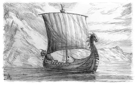 The Voyage Begins from The Voyage of the Dawn Treader. Art by Jef Murray Drawing Examples, Ship ...