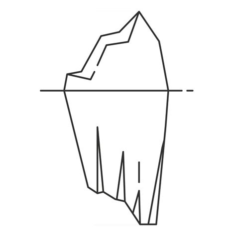 Iceberg icon in outline style. Vector illustration. 2940234 Vector Art ...