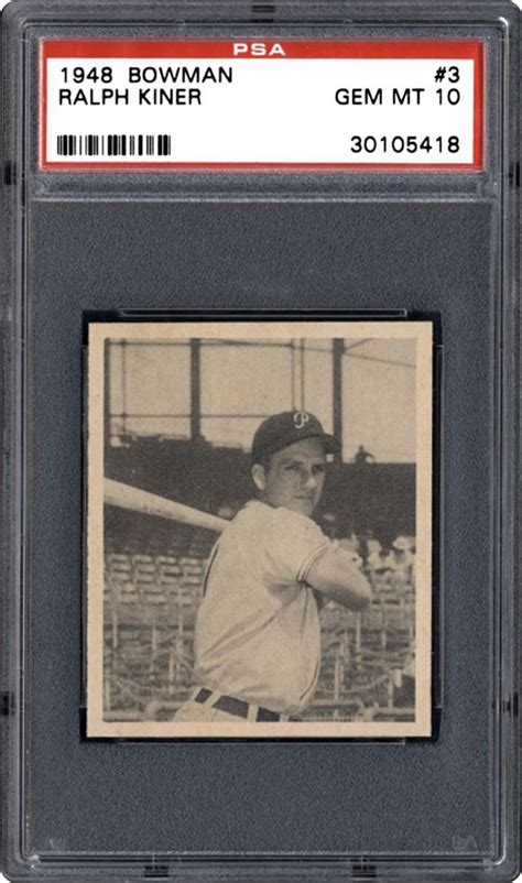 Auction Prices Realized Baseball Cards 1948 BOWMAN Ralph Kiner Summary