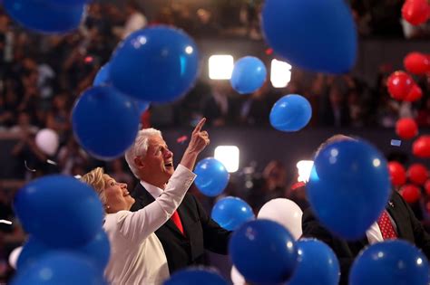 Hillary and Bill Clinton See Balloons, Respond With Childlike Glee