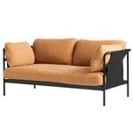 HAY Can sofa, 2-seater, Linara 142 - black canvas - black frame | Finnish Design Shop