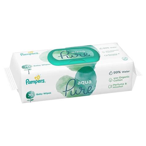 Pampers Aqua Pure Baby Wipes 70 stk - 25.95 kr