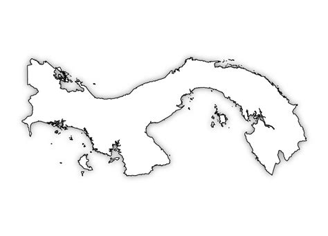 Panama Outline Map, Panama Blank Map