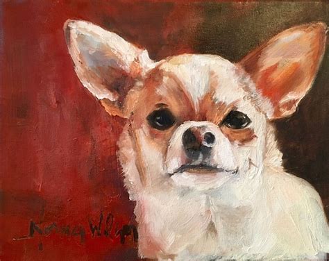 Norma Wilson Original Oil Chihuahua Canine Dog Portrait Painting Art | Dog portraits painting ...