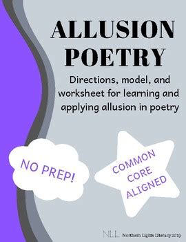 Allusion Poetry Worksheet - No Prep, Common Core Aligned | TpT