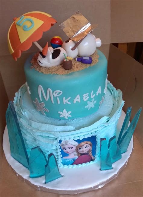 Olaf In Summer Frozen Cake - CakeCentral.com