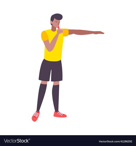 Referee flat icon Royalty Free Vector Image - VectorStock