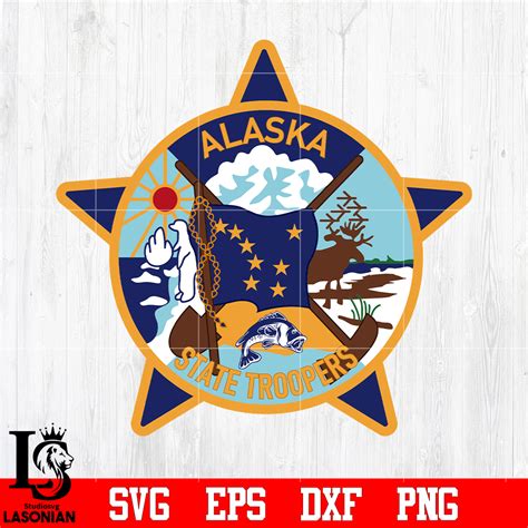 Badge Alaska State Troopers svg eps dxf png file,Digital dow - Inspire ...