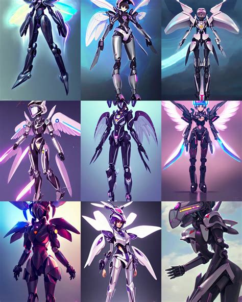 magical girl mecha (futuristic jet armor and wings) | Stable Diffusion