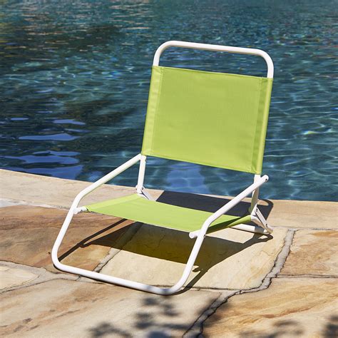 Low Back Beach Chair - Green - Outdoor Living - Patio Furniture - Chairs & Recliners