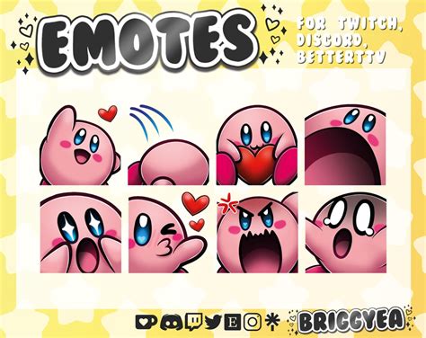 Kirby Emote Set - Etsy