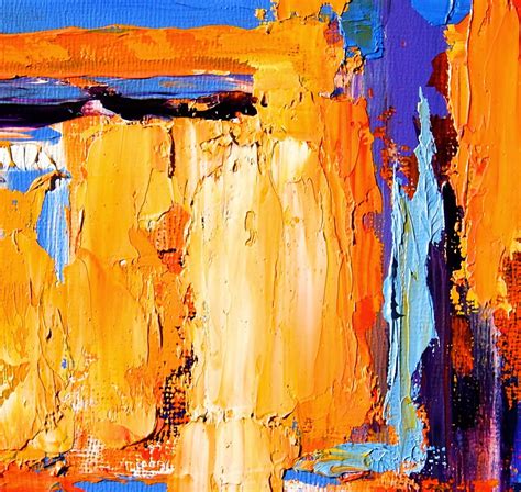 California Artwork: Vibrant Abstract Oil Painting with Thick Paint by Theresa Paden