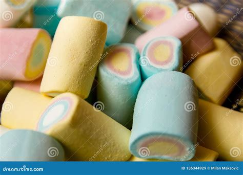 Colorful Marshmallow Candies Stock Image - Image of marshmallow, isolated: 136344929