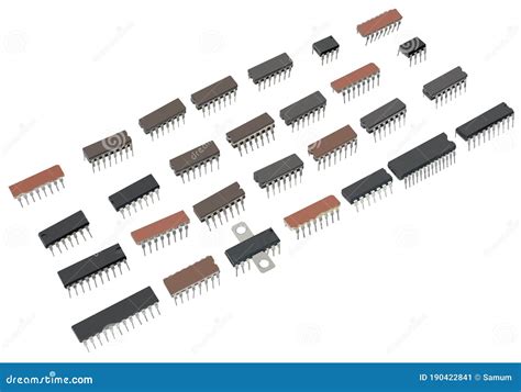 Digital Electronic Components, Integrated Circuits Isolated Stock Image ...