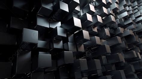 Black Abstract Wall Cubes Vfx Hd Background, 3d Mosaic Rendering Based ...