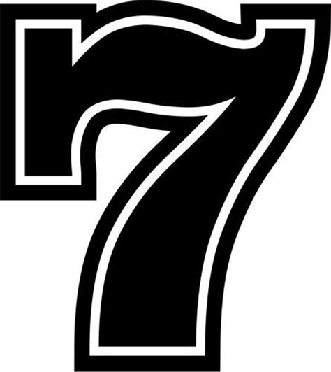 Racing Race Number 7 Seven Die Cut Vinyl Decal Sticker for Go Kart Car Truck Motorcycle Window ...