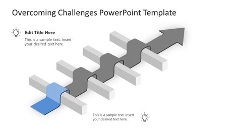 4-Step Overcoming Challenges PowerPoint Template - SlideModel