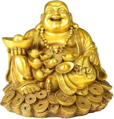 WEALTHCOMING Lucky Wealth Buddha Desk Decor with Laughing Buddha India ...