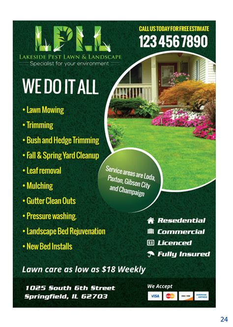 28 Colorful Flyer Designs | Lawn Care Flyer Design Project for Lakeside Pest Lawn & Landscape