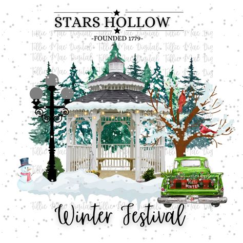 Stars Hollow Winter Festival PNG ORIGINAL DESIGNER Gift Gilmore Girls ...