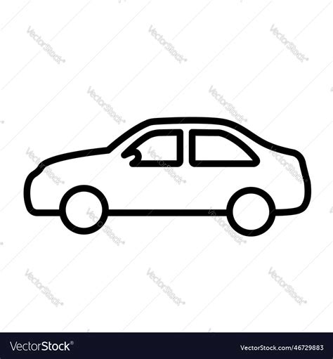 Outline car icon simple Royalty Free Vector Image