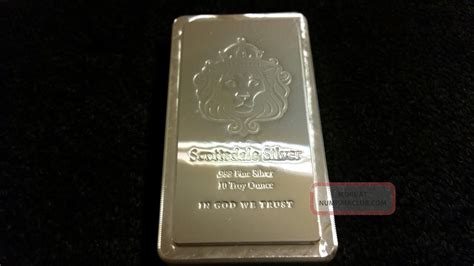 10 Oz Scottsdale Silver Bar. 999 Fine