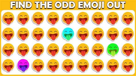 Spot the difference find the odd emoji out – Artofit