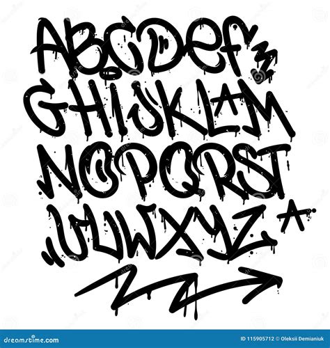 Graffiti Alphabet (part 2) Vector Illustration | CartoonDealer.com ...