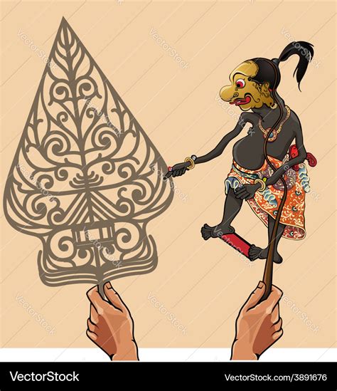 Wayang gareng Royalty Free Vector Image - VectorStock