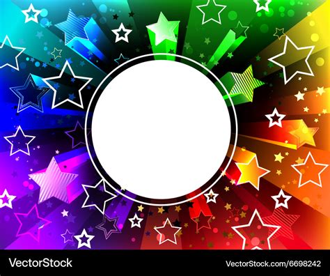 Banner on Rainbow Background Royalty Free Vector Image