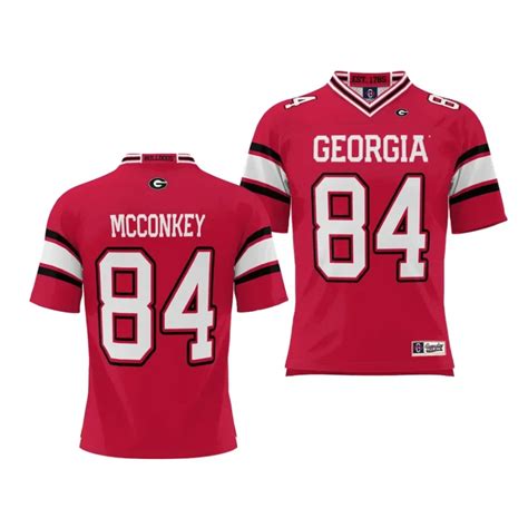 Ladd McConkey Georgia Bulldogs NIL Player #84 Jersey Men's Red Football ...