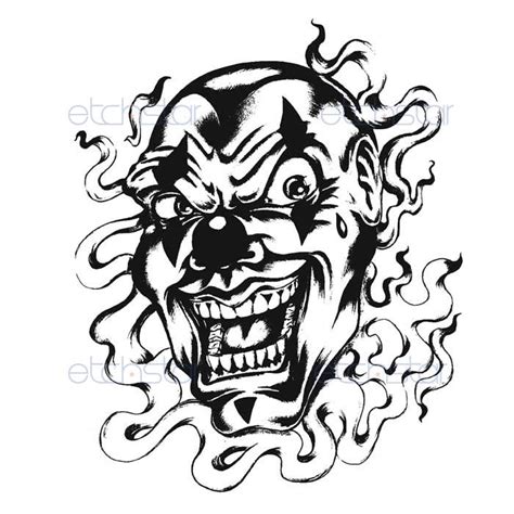 evil clown tattoos - Clip Art Library