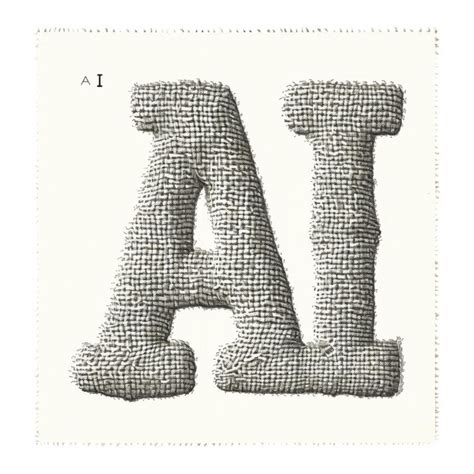 Premium Photo | Logo of two letters AI in Knitted STYLE