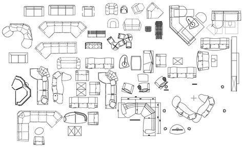 Furniture Layout Plan In AutoCAD File - Cadbull