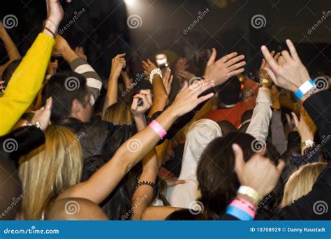 Crowd Cheers at Music Concert Stock Image - Image of entertainment ...