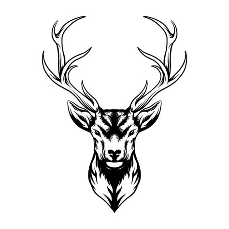 Deer head logo 14038328 Vector Art at Vecteezy