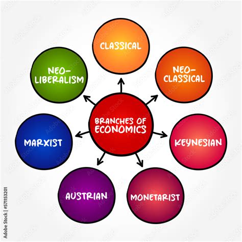 Branches of Economics ( are microeconomics and macroeconomics) mind map concept background Stock ...