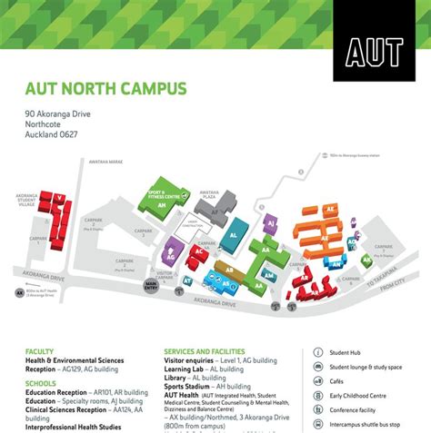 AUT North Campus Map