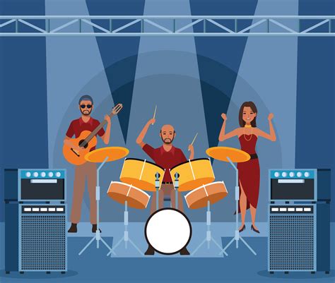 Music band cartoon 655142 Vector Art at Vecteezy