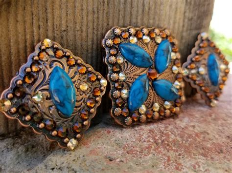 Vintage Turquoise Conchos Saddle Set - Etsy UK