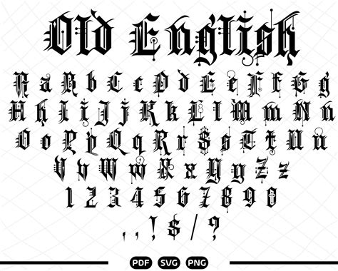 Old English Font Svg Old English Cricut Fonts Svg Font Svg - Etsy ...