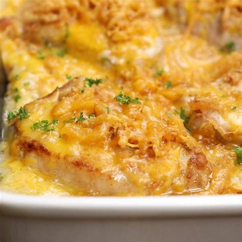 Cheesy Pork Chop Casserole | RECIPE ️: https://iamhomesteader.com/pork-chop-casserole/ I never ...