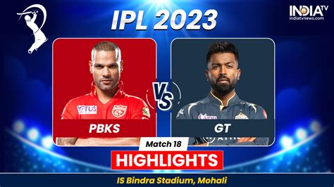 PBKS vs GT IPL 2023 Highlights: Gujarat Titans win by 6 wickets – India TV