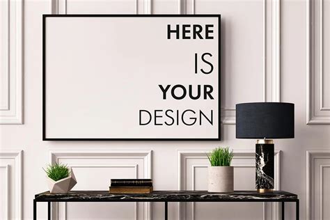 30 Horizontal Poster Mockups For Effective Marketing - Colorlib Frame Mockup Free, Frame Mockups ...