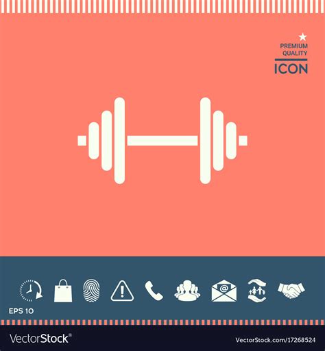 Barbell icon Royalty Free Vector Image - VectorStock