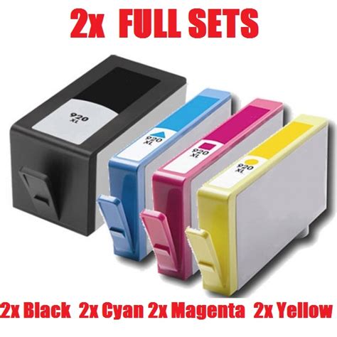 HP INK CARTRIDGES : 2X HP 920XL Full Sets 2x Black, 2x Cyan, 2x Magenta, 2x Yellow