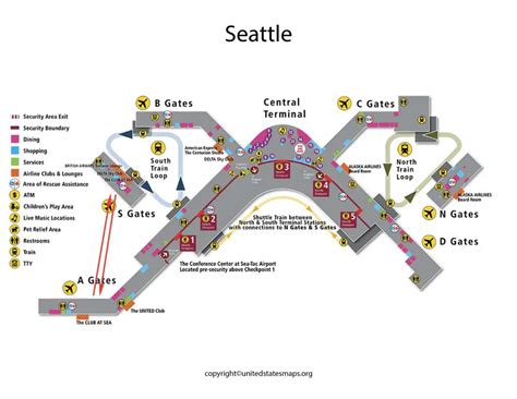 Seattle Airport Map | Map of Seattle Airport Terminals