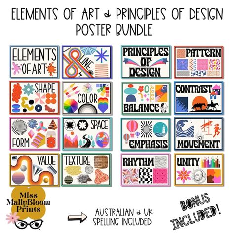 Elements of Art Principles of Design Poster Bundle Classroom - Etsy